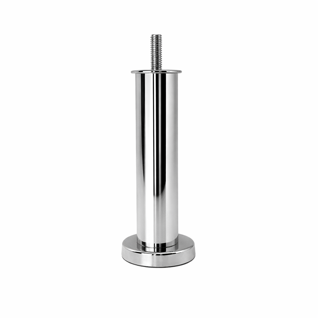 Chrome Steel Furniture Leg - Height 145mm